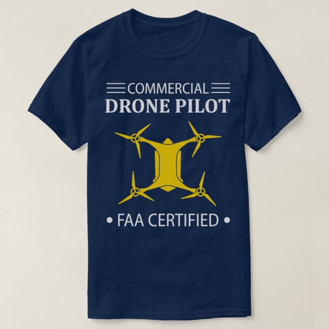 Camiseta Piloto piloto de drones comerciales con certificac (Diseño del anverso)