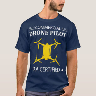 Camiseta Piloto piloto de drones comerciales con certificac