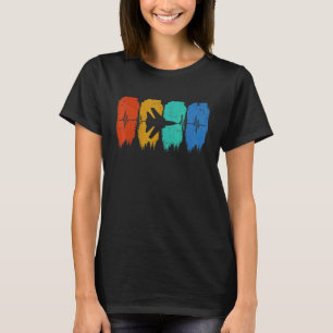 Camiseta Piloto piloto de latidos del avión retro vintage q