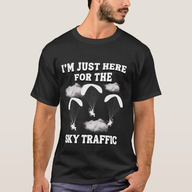 Camiseta Piloto piloto de paramotor de vuelo con paramotor (Anverso)