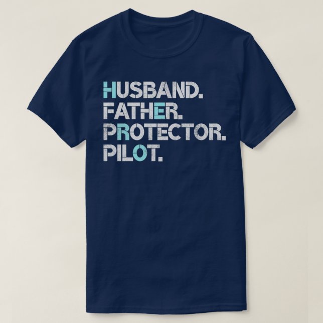 Camiseta Piloto piloto de protección para padres de marido  (Diseño del anverso)