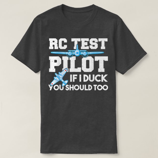 Camiseta Piloto Piloto De Prueba De Rc Piloto Si Me Duchan, (Diseño del anverso)
