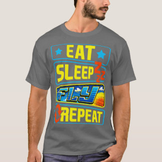 Camiseta Piloto piloto de repetición de vuelo de sueño de c