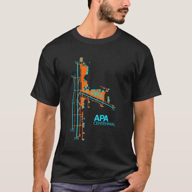 Camiseta Piloto piloto del diagrama del aeropuerto Kapa Apa (Anverso)