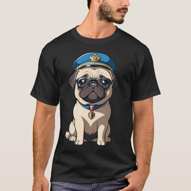 Camiseta Piloto Pug (Anverso)