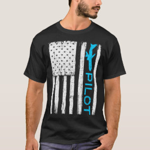 Camiseta Piloto retro vintage patriótico bandera de EE. UU.