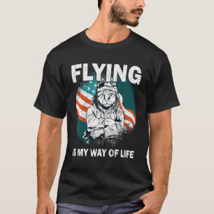 Camiseta Piloto Vía De Vida Aérea Aviación Y Acceso A Avion