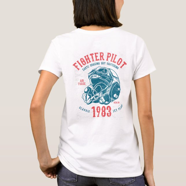 Camiseta Piloto Vintage Fighter (Reverso)