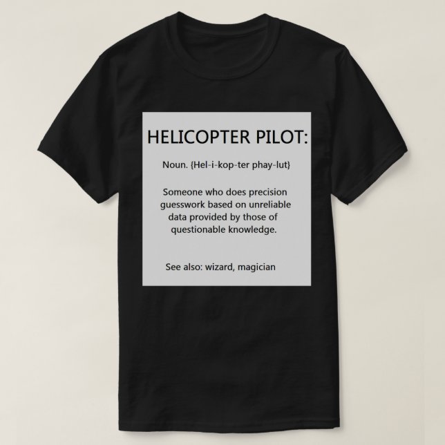 Camiseta Pilotos de helicóptero 2 (Diseño del anverso)
