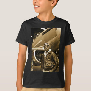 Camiseta Pilotos negros retro historia negra segunda guerra