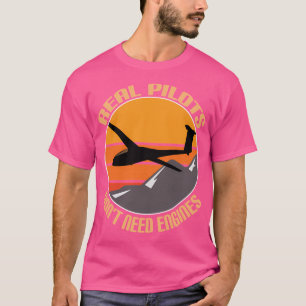 Camiseta Pilotos Reales No Necesitan Motores - Avión Sobre