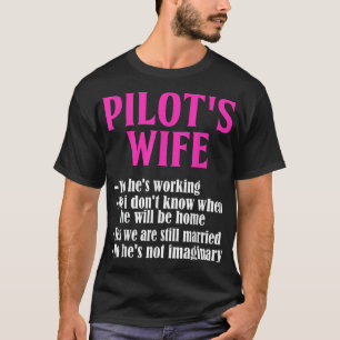 Camiseta Pilot's Wife Funny Answers To Questions