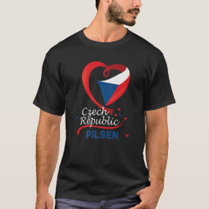 Camiseta Pilsen República Checa Bandera Del Corazón Escudo