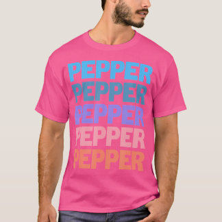 Camiseta Pimienta de nombre divertido moderno repetido