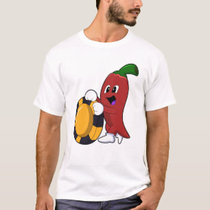 Camiseta Pimienta en Poker con fichas de póker