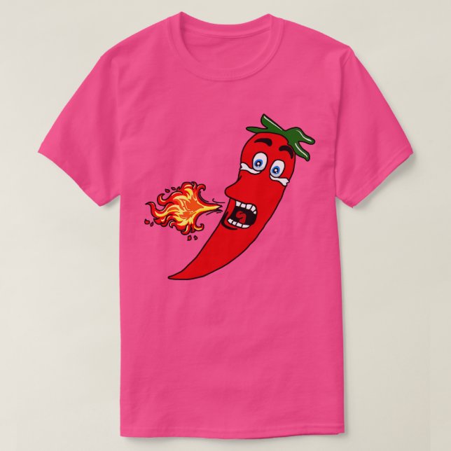 Camiseta Pimienta picante ardiente (Diseño del anverso)