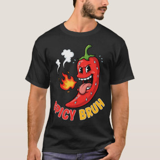 Camiseta Pimienta Picante Bruh Chili Caliente Divertido Mex