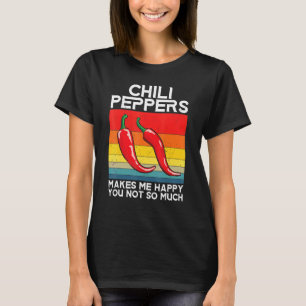 Camiseta Pimienta Picante Retro Chili Peppers Roja Comer Mé