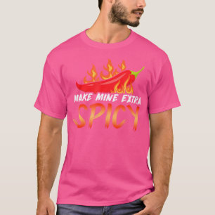 Camiseta Pimienta Roja Chili Graciosa Extra Spicy Para Los 