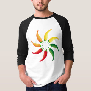 Camiseta Pimientas de Tex Mex del sudoeste de Chilis del
