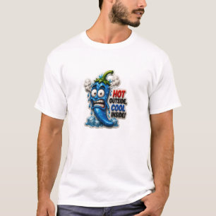 Camiseta Pimiento Azul Divertido