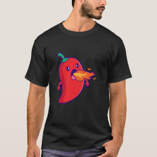 Camiseta Pimiento Chili Respirando Fuego