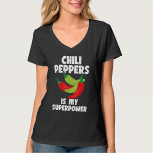 Camiseta Pimientos Chili Rojo Picante Comer Comida Mexicana