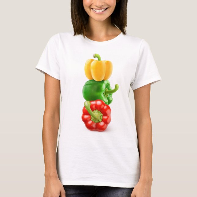 Camiseta Pimientos coloridos (Anverso)