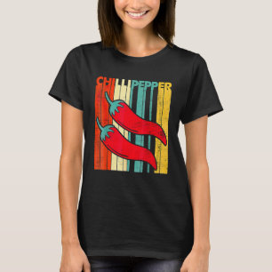 Camiseta Pimientos de chile de color rojo caliente vintage