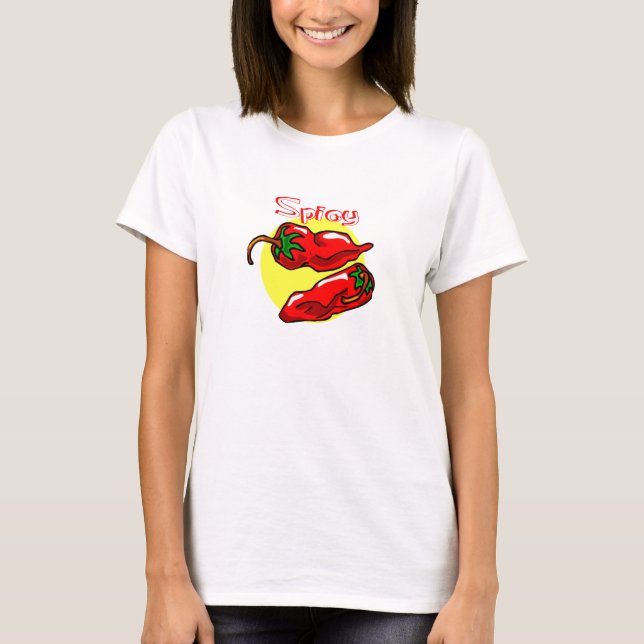 Camiseta Pimientos picantes de chile rojo (Anverso)