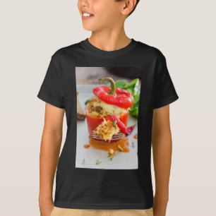 Camiseta Pimientos rellenos al horno con salsa de carne y q
