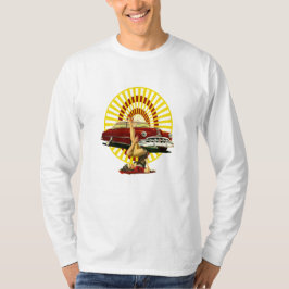 Camiseta Pin de coche de carreras encima del chica
