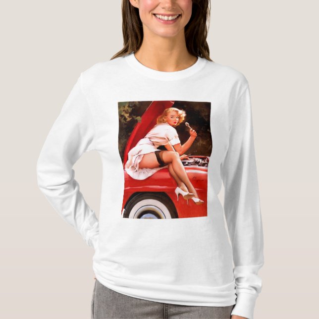 Camiseta Pin del mecánico para arriba (Anverso)