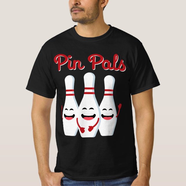 Camiseta Pin Pals Cute Bowling Para Hombres Mujeres Y Niños (Anverso)