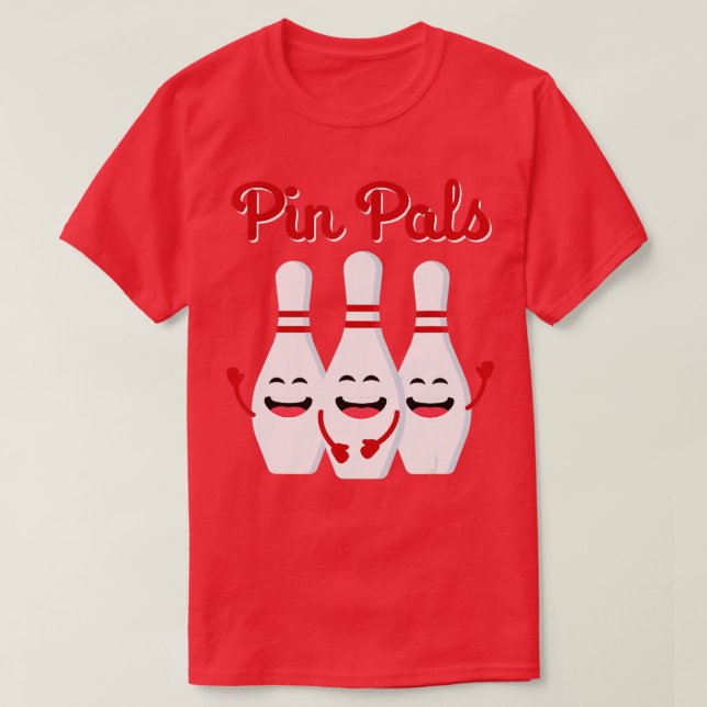 Camiseta Pin Pals Cute Bowling Shirt For Men Women And Kids (Diseño del anverso)