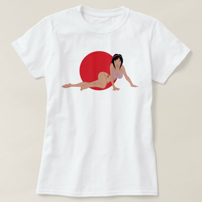 Camiseta Pin-Para arriba T-Shrit del dibujo animado (Diseño del anverso)