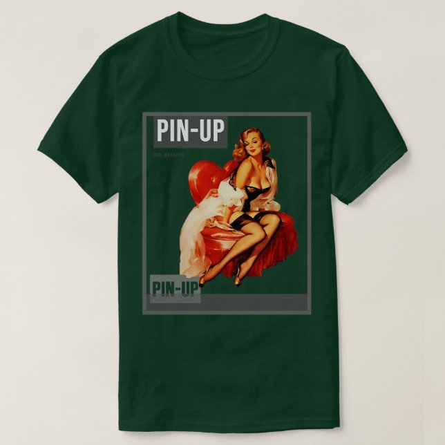 Camiseta Pin up Chica Vintage Pinup Magazine 2 (Diseño del anverso)