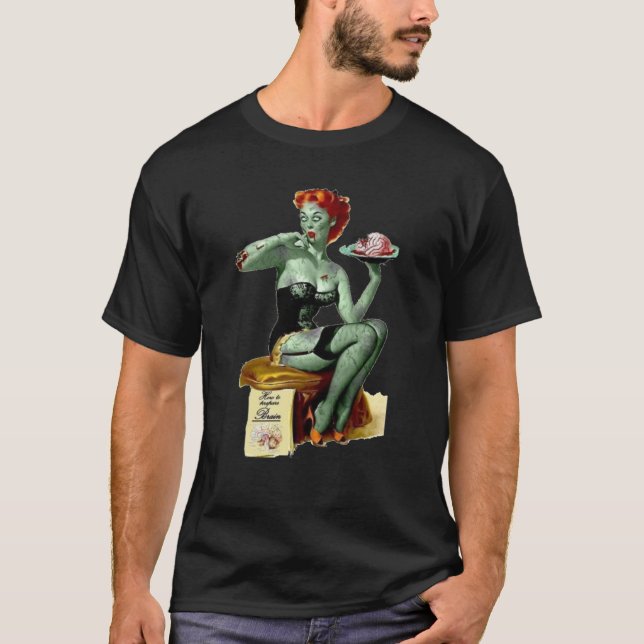 Camiseta Pin Up Chica Zombie Halloween (Anverso)