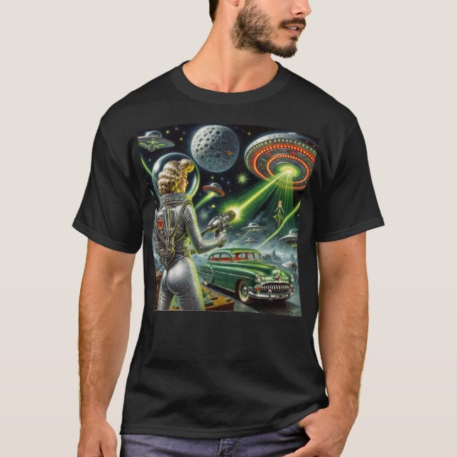 Camiseta Pin-Up de Ciencia Ficción (Anverso)