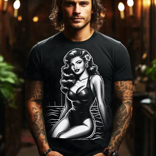 Camiseta Pin-up de traje de baño caliente