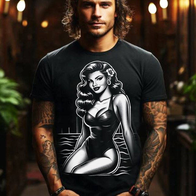 Camiseta Pin-up de traje de baño caliente (Subido por el creador)