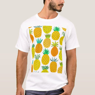 Camiseta Piña Aislada: Patrón Vintage Sin Marea.