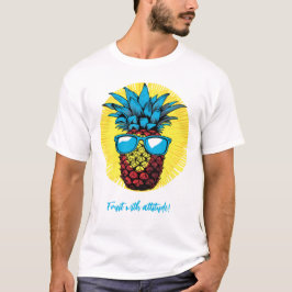 Camiseta Piña al estilo del arte pop con gafas de sol azule