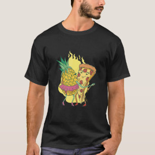 Camiseta Piña Bailando Con Pizza Hawái Italia Meme