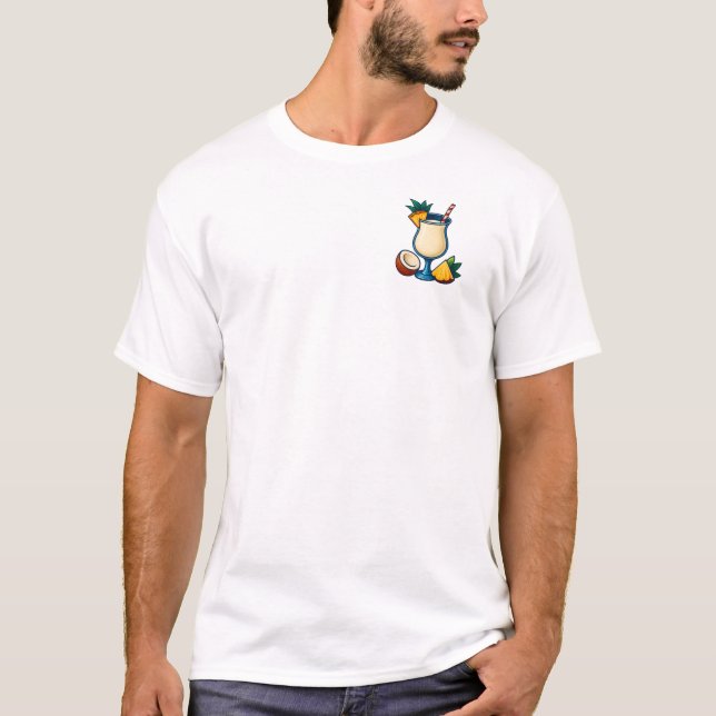 Camiseta Piña Colada T-Shirt – Tropical Rum Cocktail (Anverso)