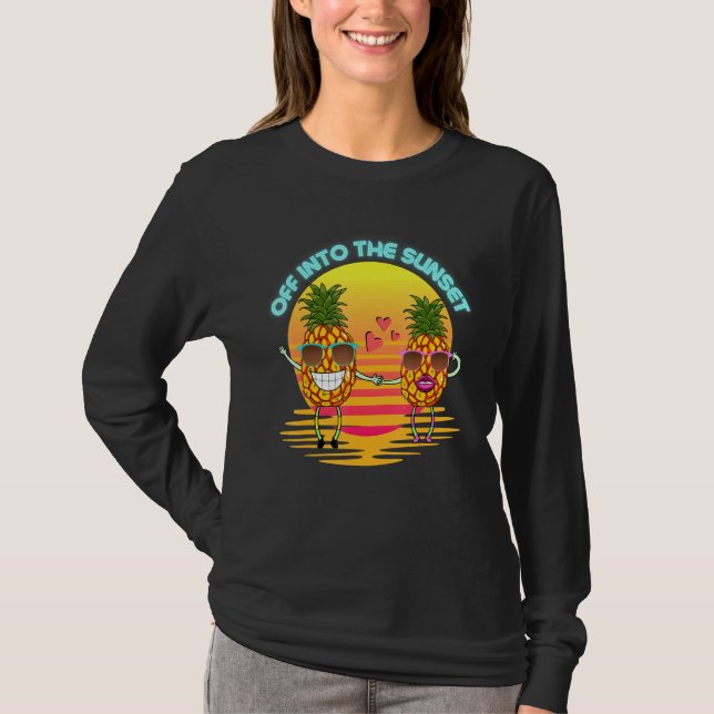 Camiseta Piña con gafas de sol (Anverso)