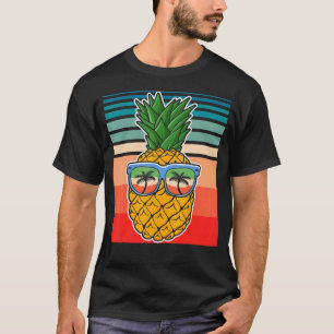 Camiseta Piña Con Gafas De Sol Verano Retro Coincidencia F