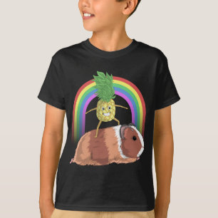 Camiseta Piña de fruta montada en Guinea Cerdo Arcoiris Cut