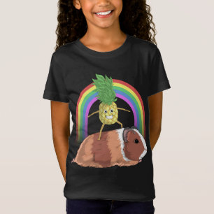 Camiseta Piña de fruta montada en Guinea Cerdo Arcoiris Cut
