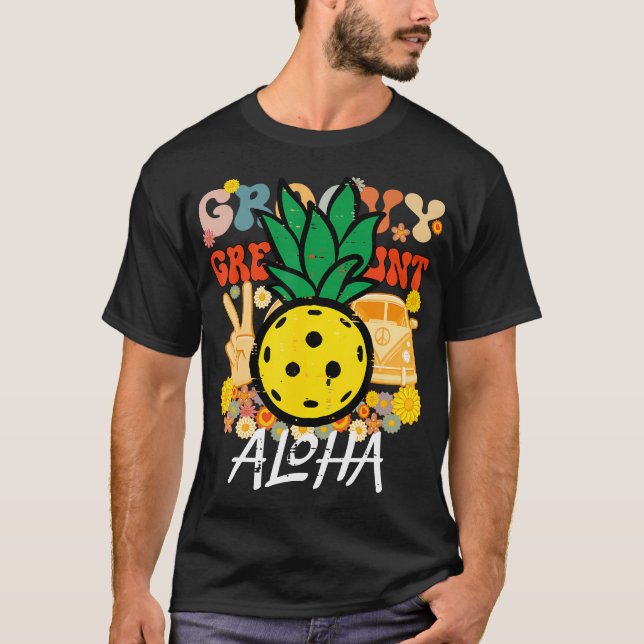 Camiseta Piña de pellebol Aloha Pickle Ball Hawaii Hombres (Anverso)